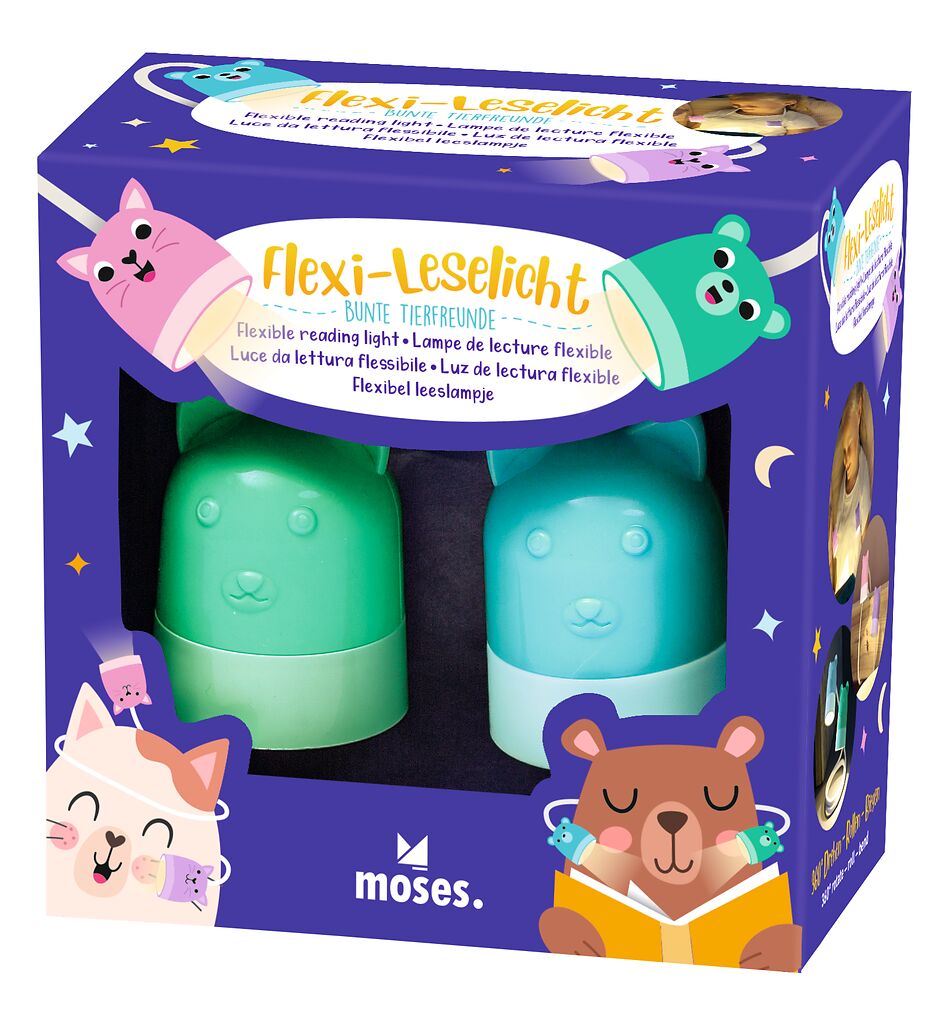Flexi- Leselicht Bunte Tierfreunde