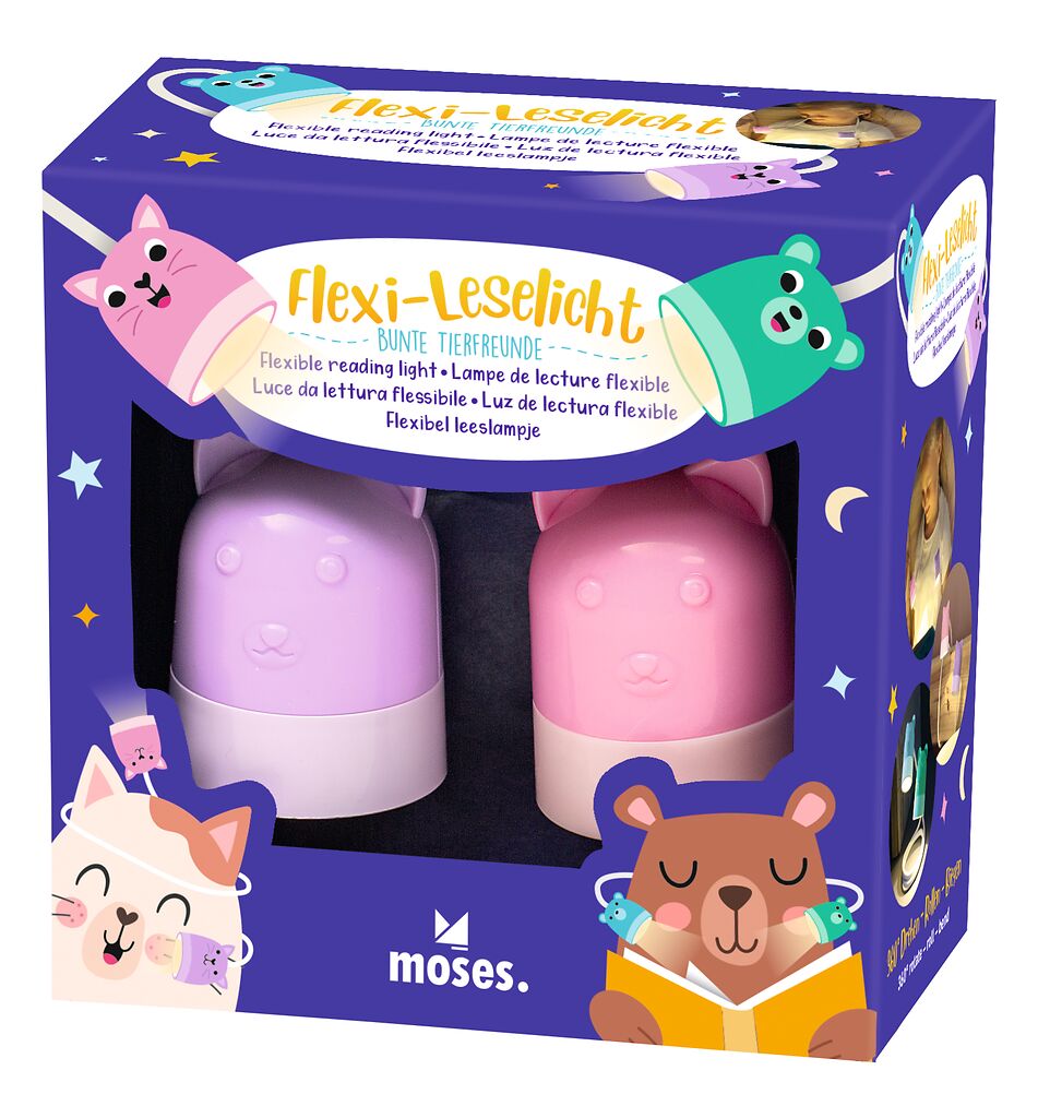 Flexi- Leselicht Bunte Tierfreunde