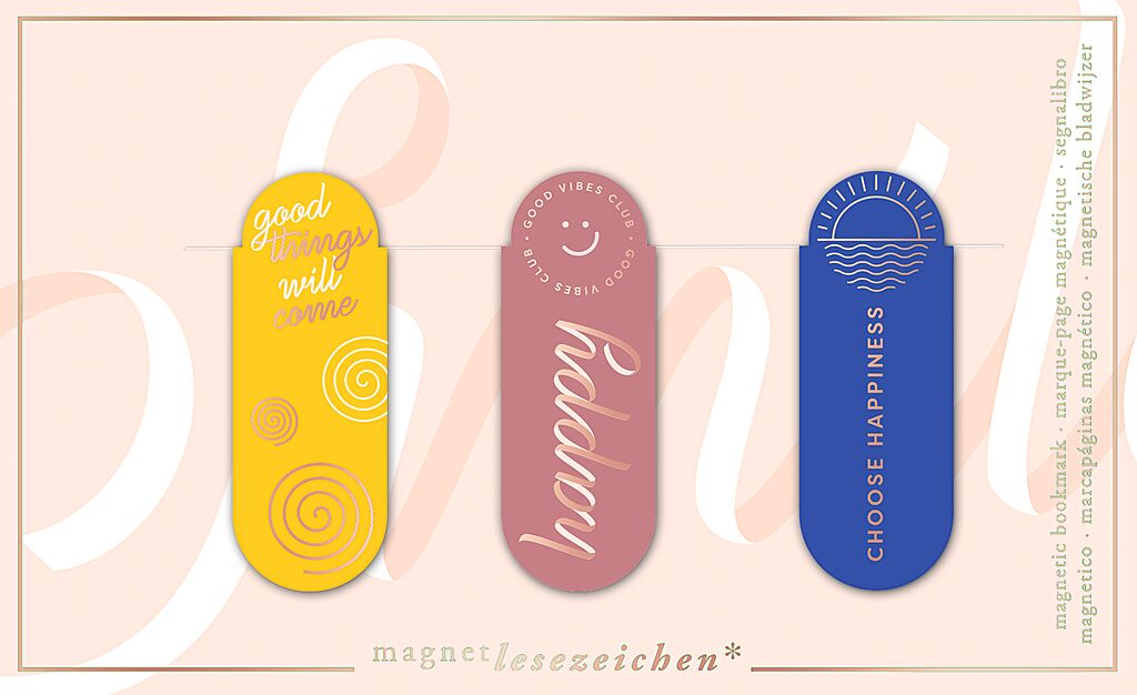 Magnetlesezeichen "Happy"