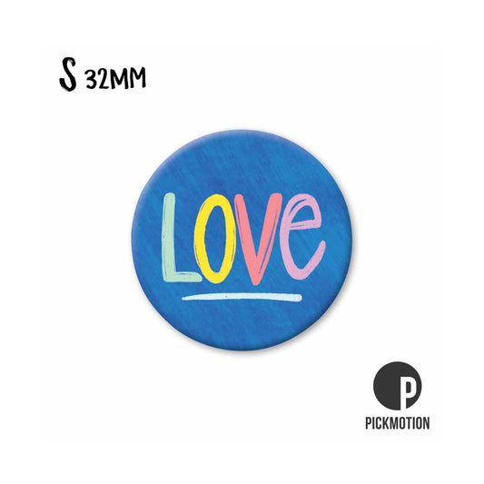 Magnet rund 32mm "Blue Love"