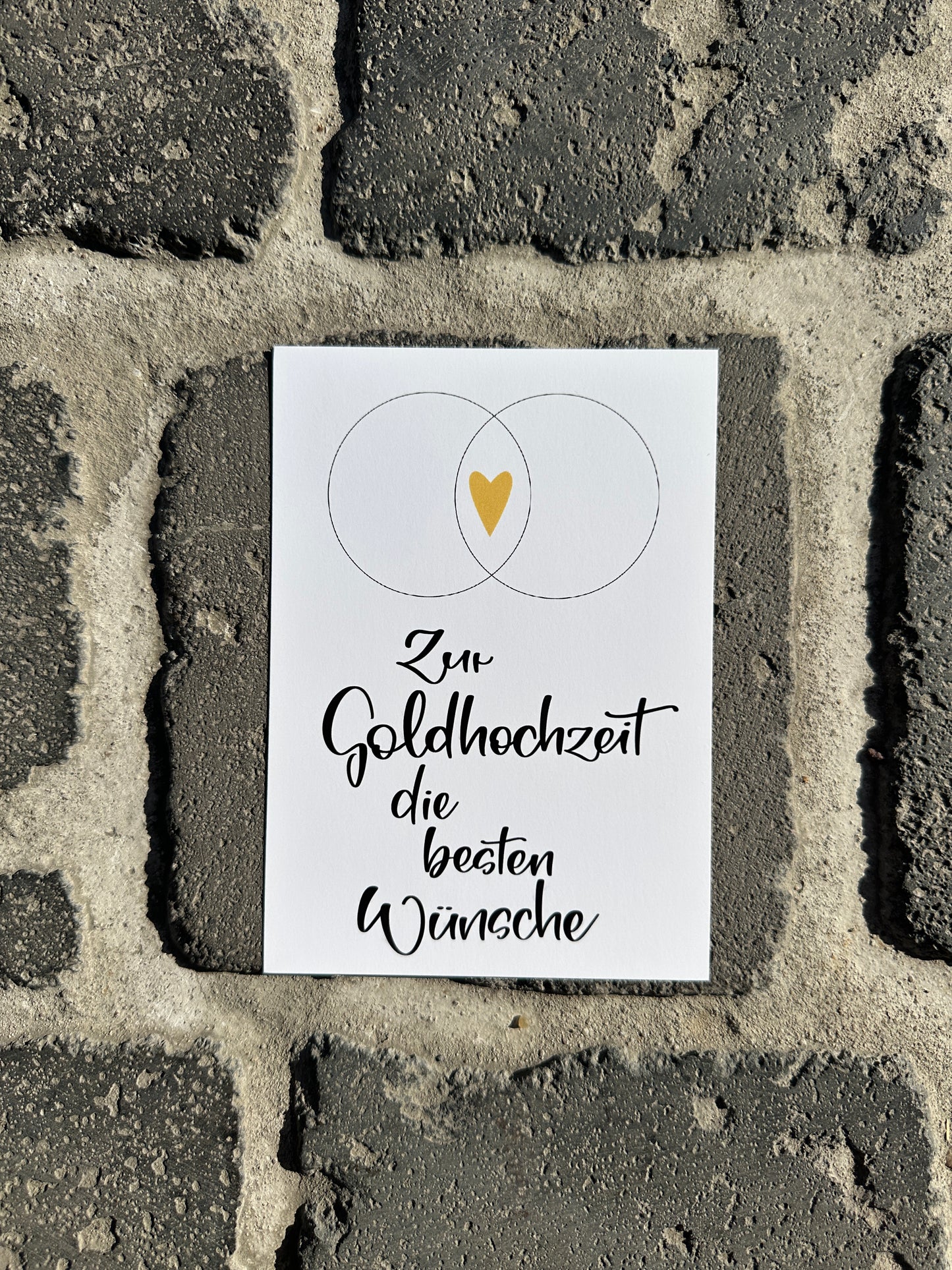 Postkarte- Goldhochzeit