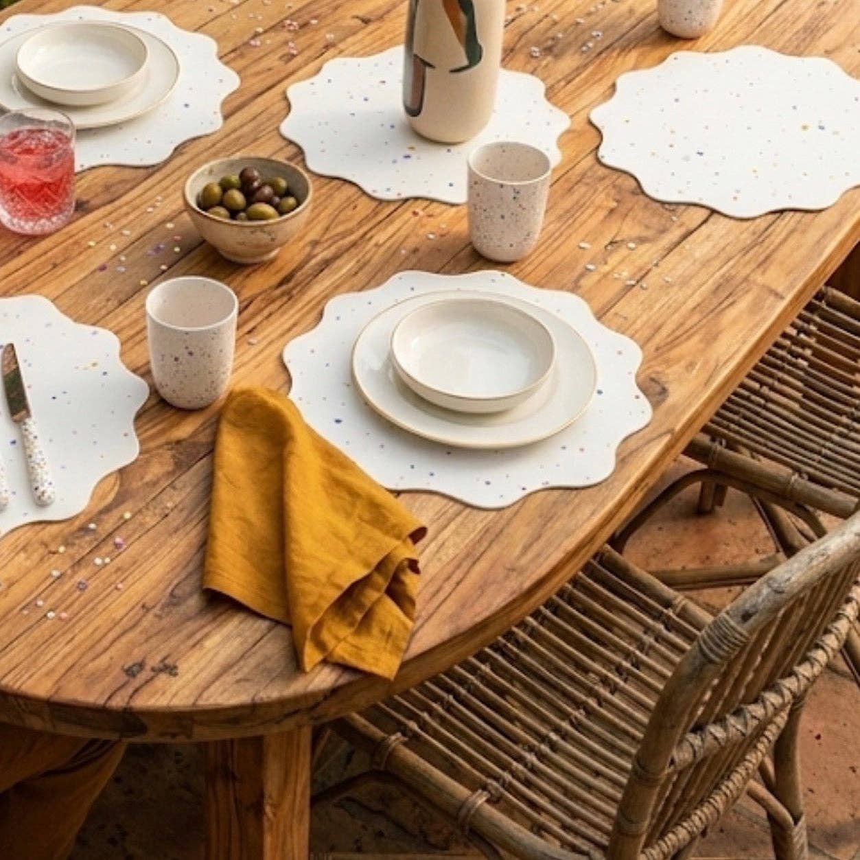 Nieuwe Party-ster placemat wit