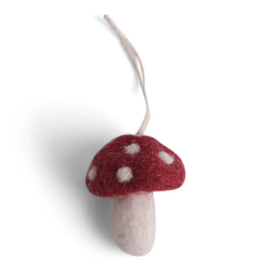 Mini Mushrooms Red- Set of 5(Filz)