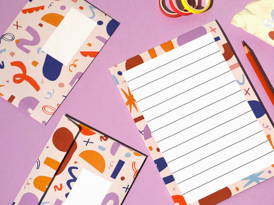 Briefpapier Set Kunterbunt