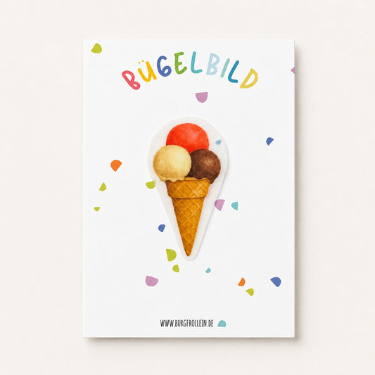Bügelbild "Eis" zum Aufbügeln (A6)