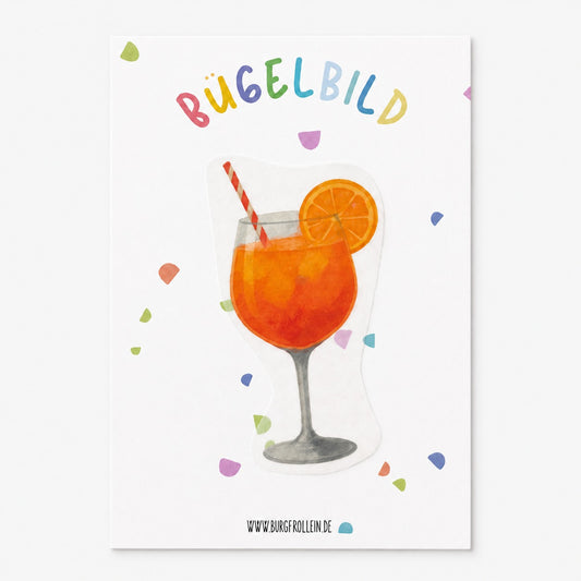 Bügelbild "Aperol" zum Aufbügeln (A6)