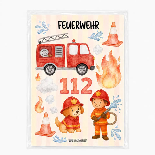 Bügelbilder Set „Feuerwehr" zum Aufbügeln (DIN A5)