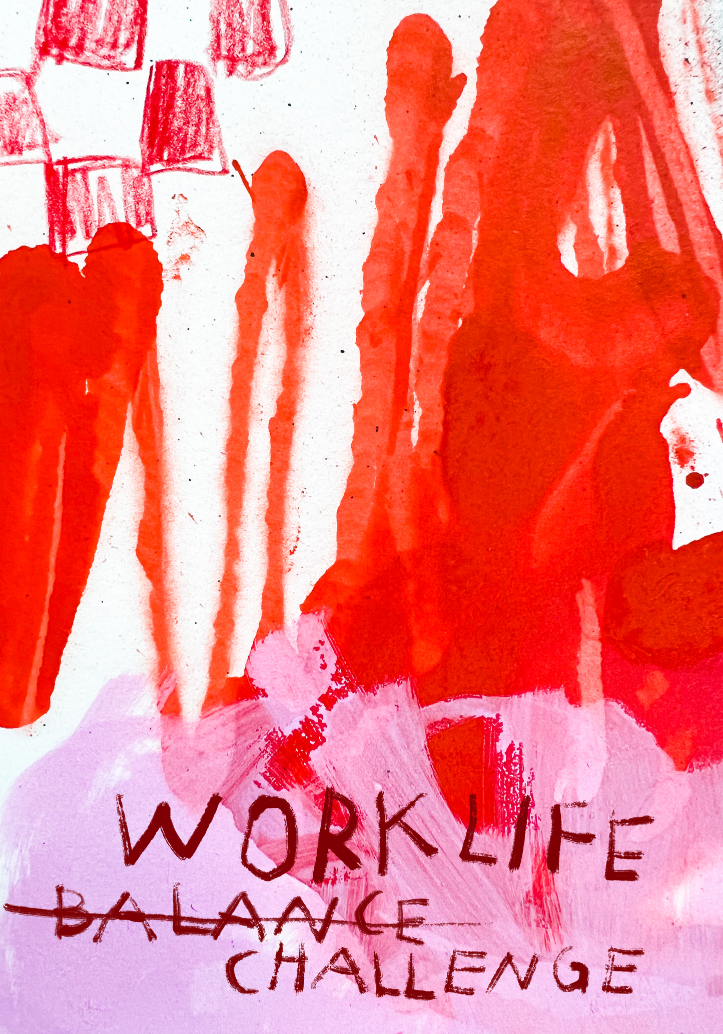 "Work Life ..." Exklusive Postkarte aus der Artist Edition von der Berliner Künstlerin Elisa Klinkenberg
