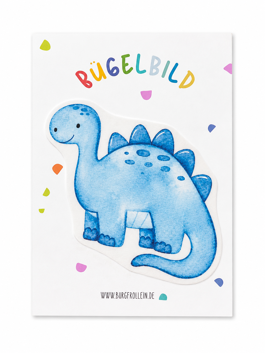 Bügelbild "Dinosaurier blau" zum Aufbügeln (A6)