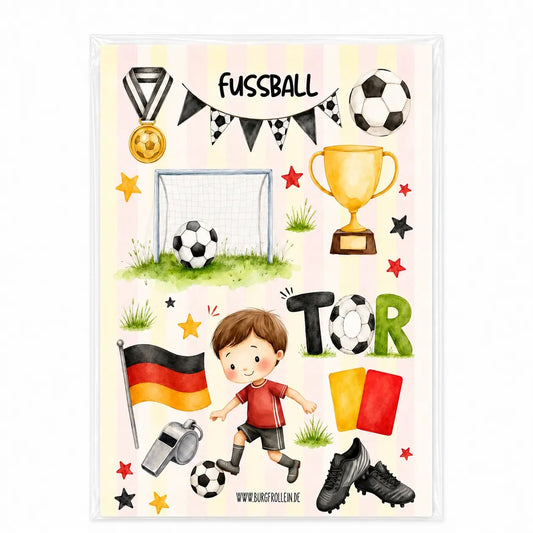 Bügelbilder Set „Fussball“ zum Aufbügeln (DIN A5)