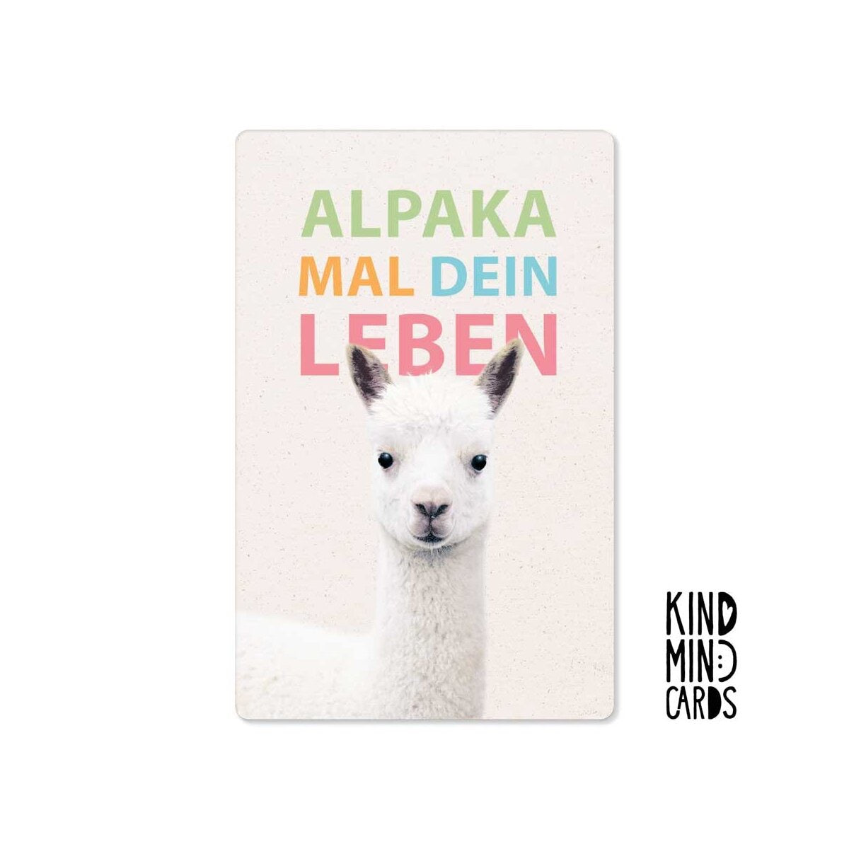 Kind Mind Card "Alpaca, kleur jouw leven"