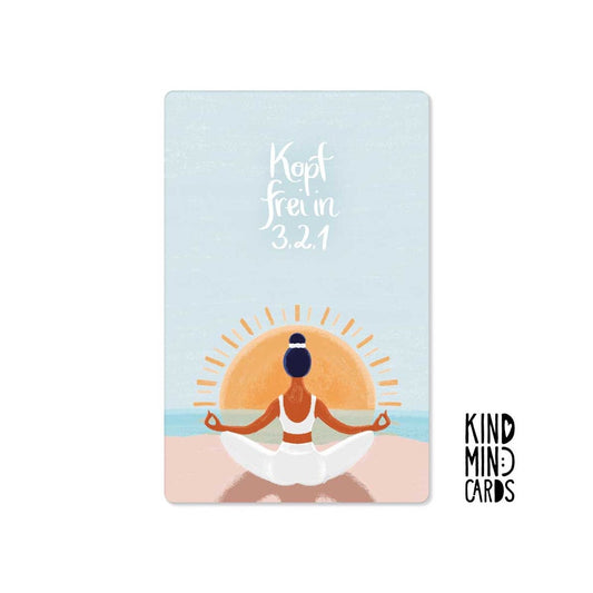 Kind Mind Card "Clear your mind in 3 2 1