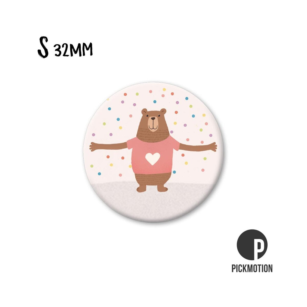 Magnet round 32mm "Bear"