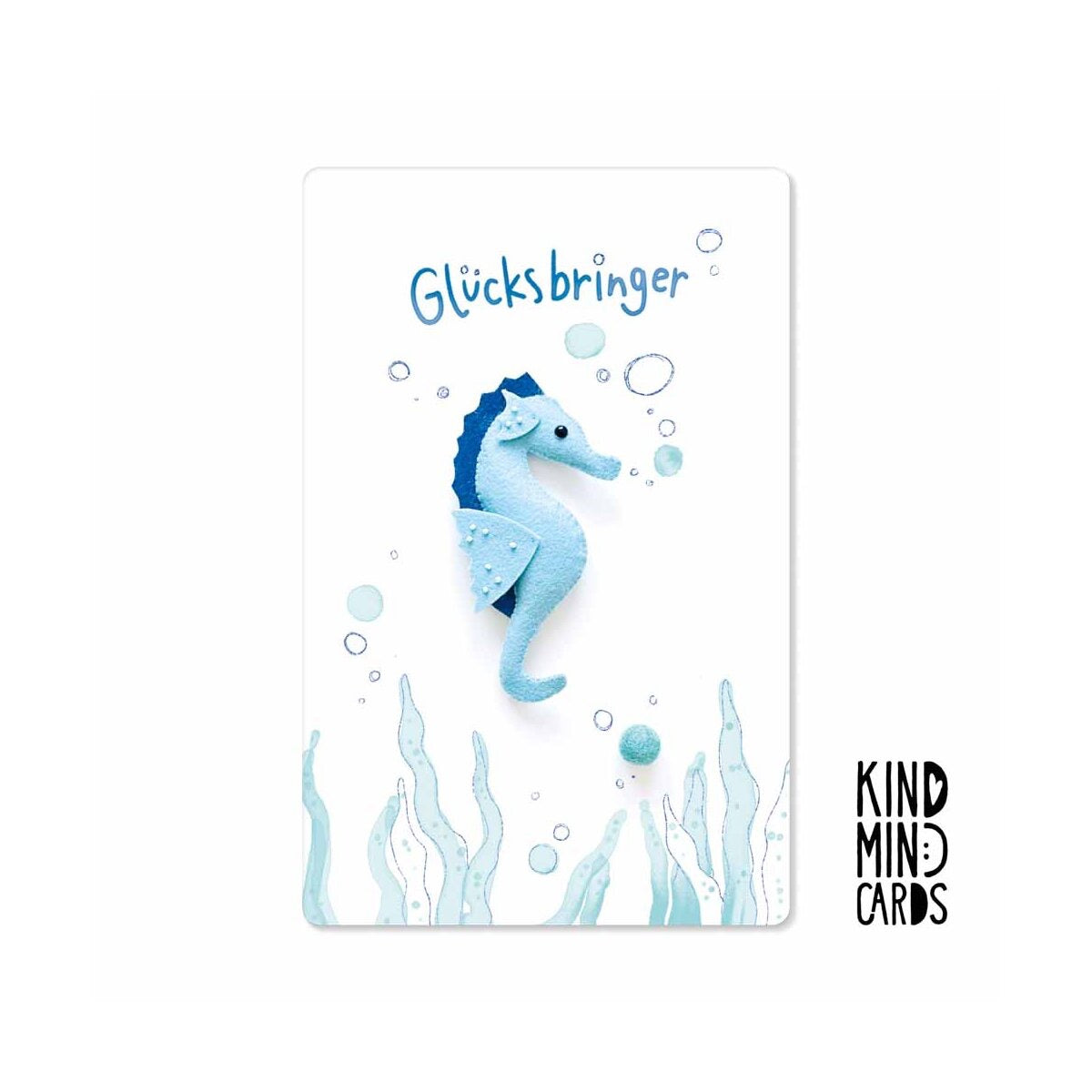 Kind Mind Card "Geluksbrenger Zeepaardje"