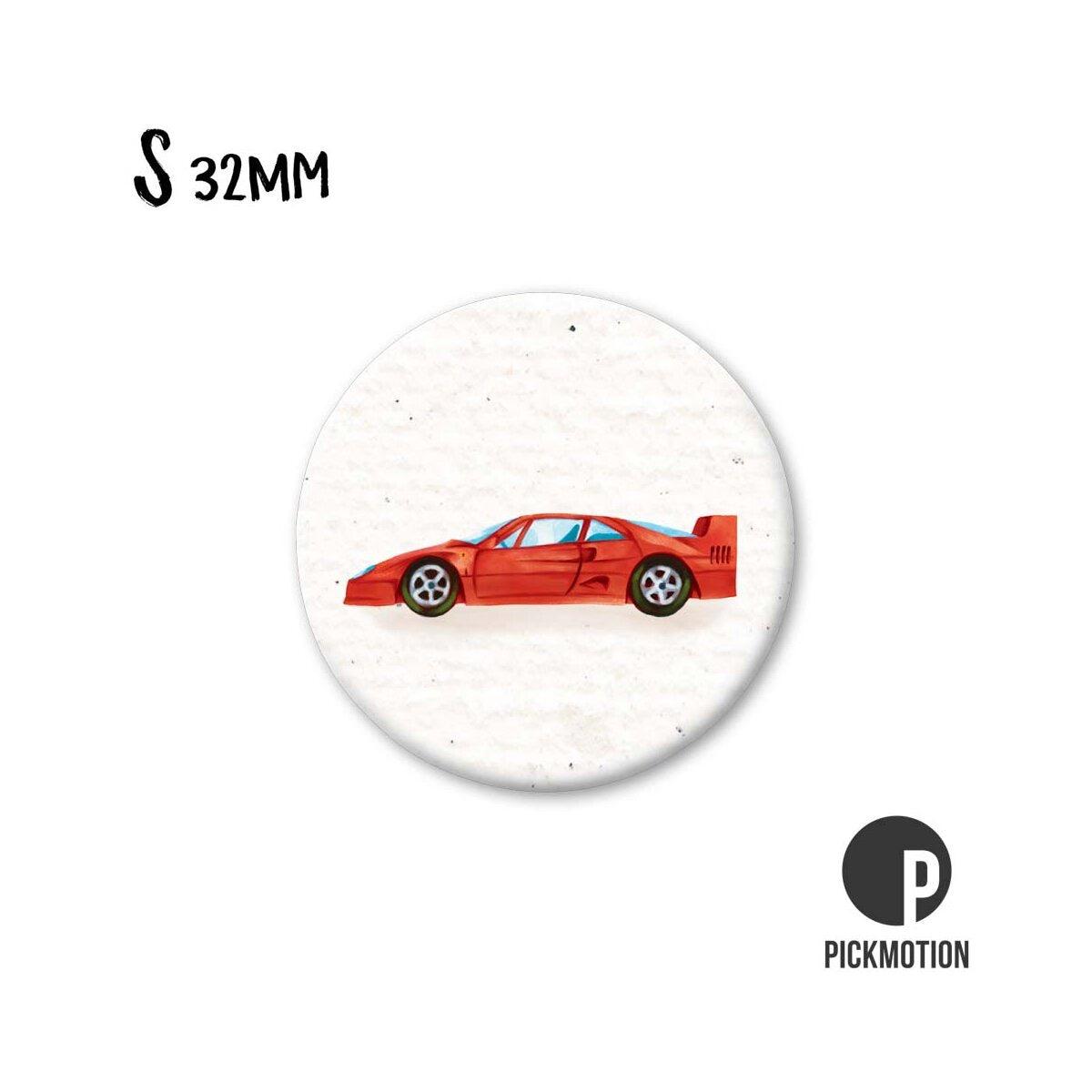 Magneet rond 32mm "Raceauto"