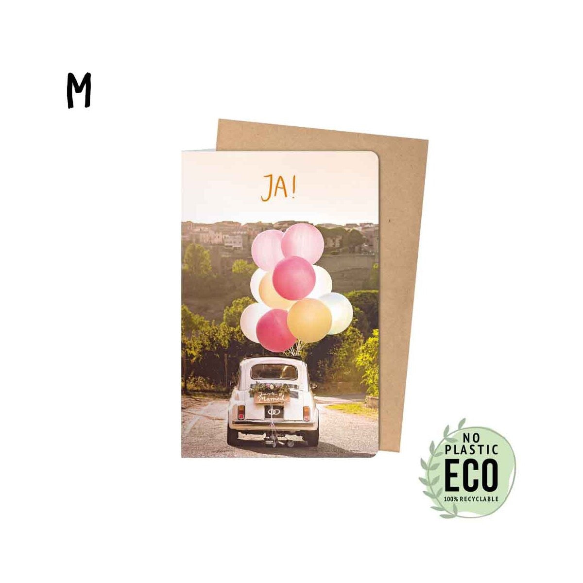 KIND MIND GREETING M „JA“ – Luftballon-Auto