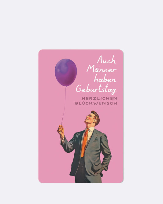 Lunacard ansichtkaart "Verjaardag voor mannen"