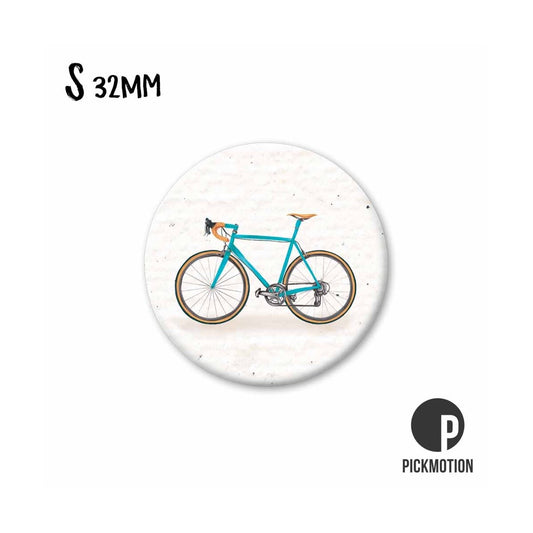 Magneet rond 32 mm "Blauwe racefiets"