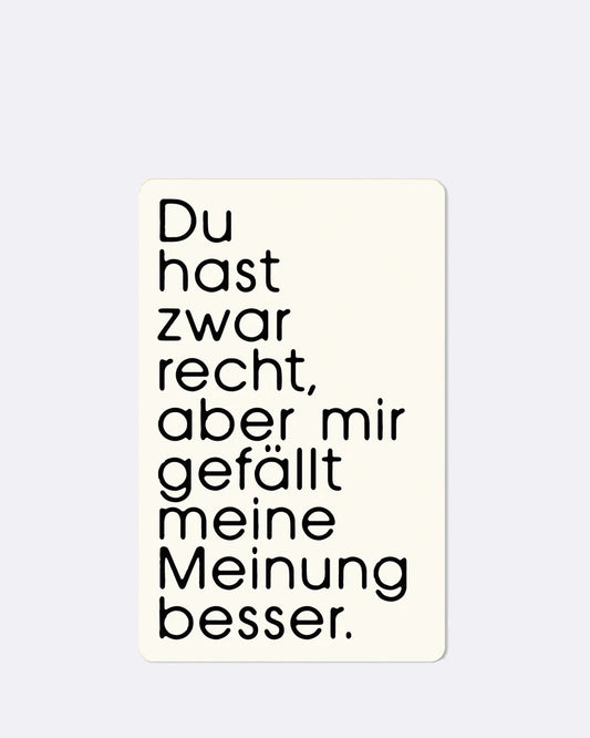 Lunacard Postkarte "Meine Meinung"