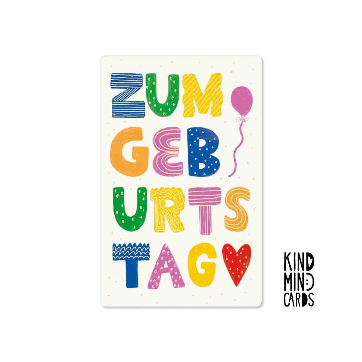 Kind Mind Card "Voor een kleurrijke verjaardag"