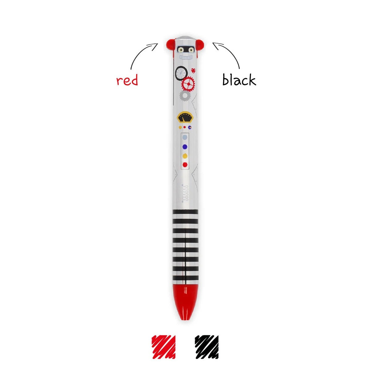 Tweekleurige balpen Robot- Click&Clack