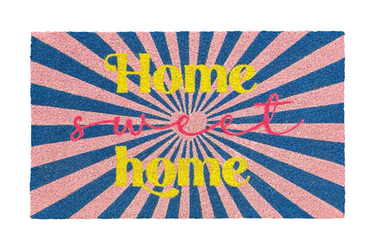 DEURMAT, "HOME SWEET HOME" -meerkleurig