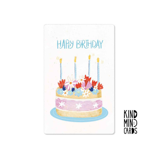 Kind Mind Card "Happy Birthday Cake"