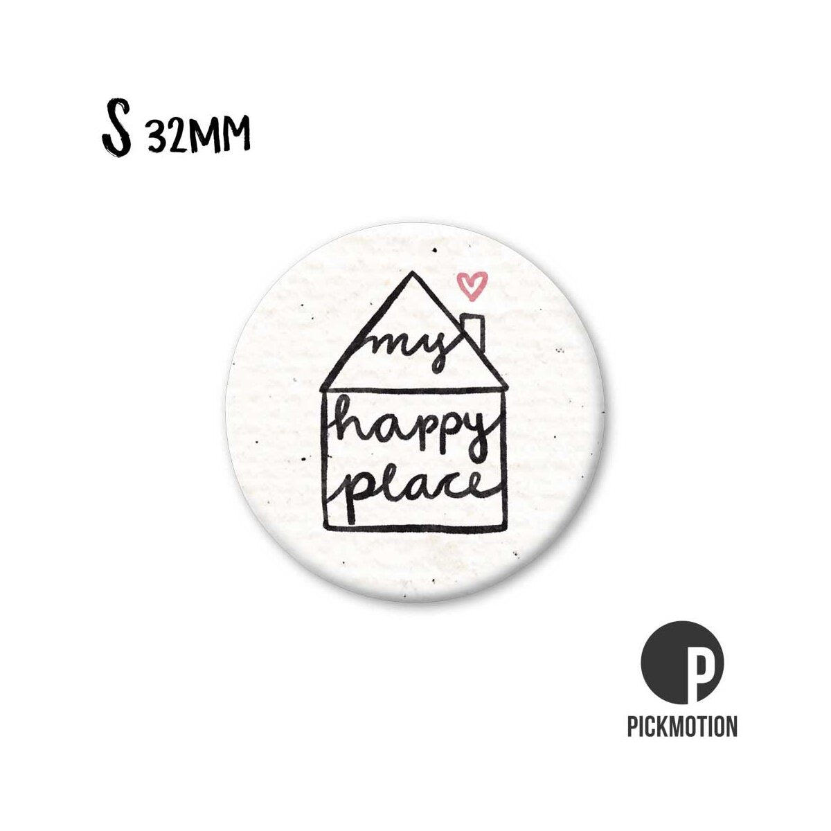 Magnet rund 32mm "My happy Place"
