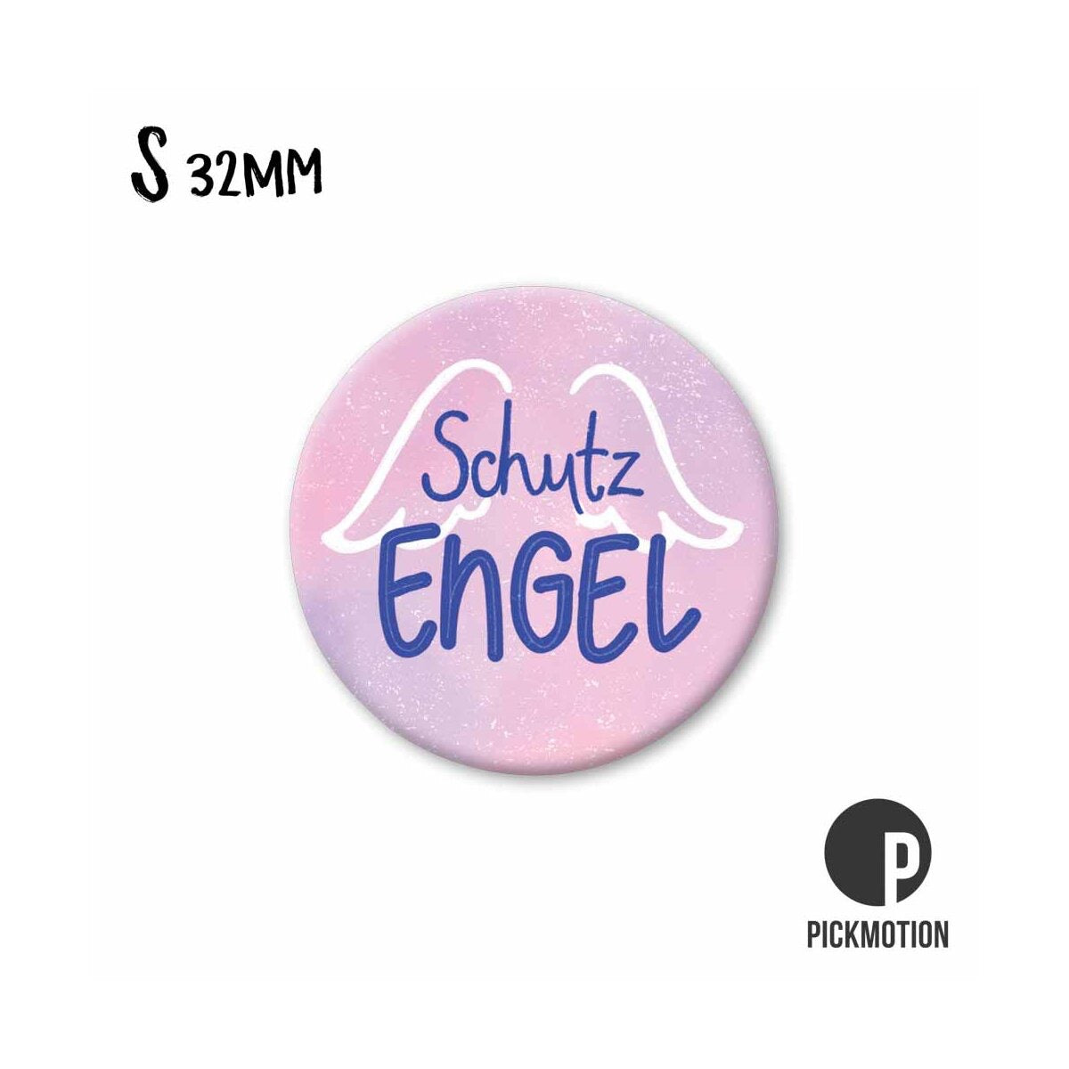 Magneet rond 32mm "Beschermengel Vleugel"