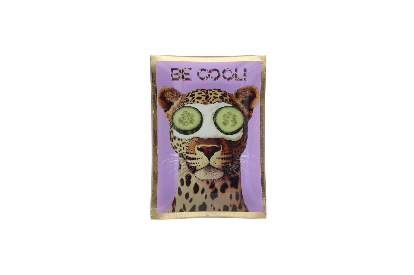 Love Plates Glazen bord "BE COOL" -Paars