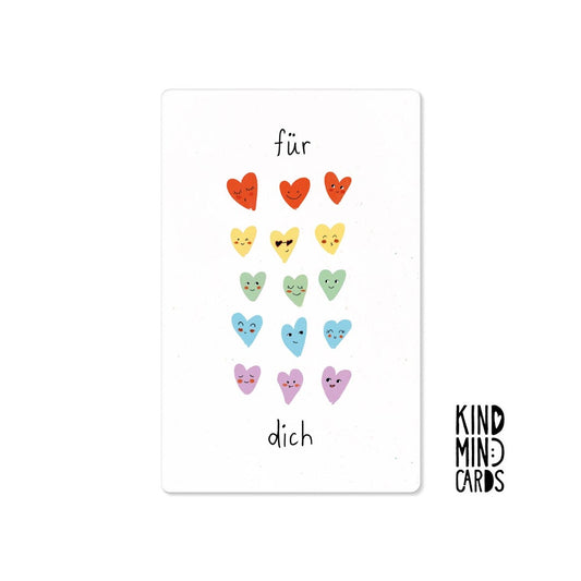 Kind Mind Card "Voor jou hartjes"