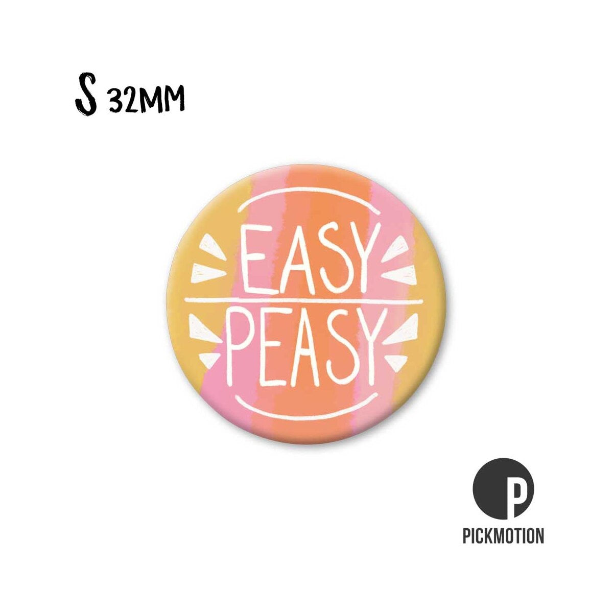 Magneet rond 32mm "Easy Peasy"