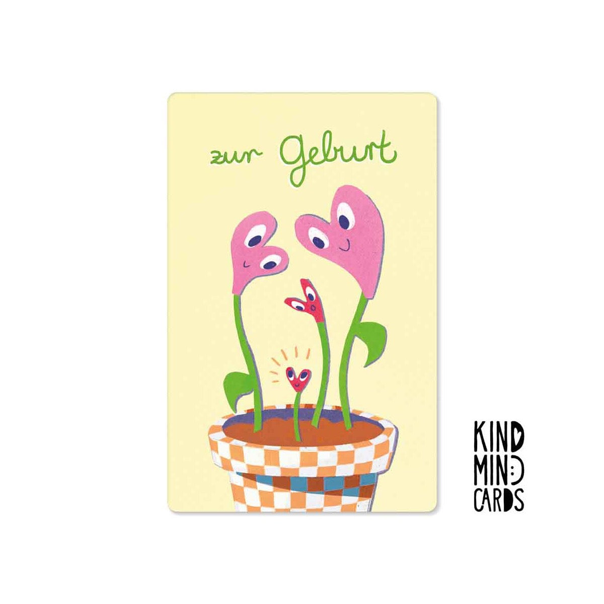 Kind Mind Card "Heart Flowers for Birth"