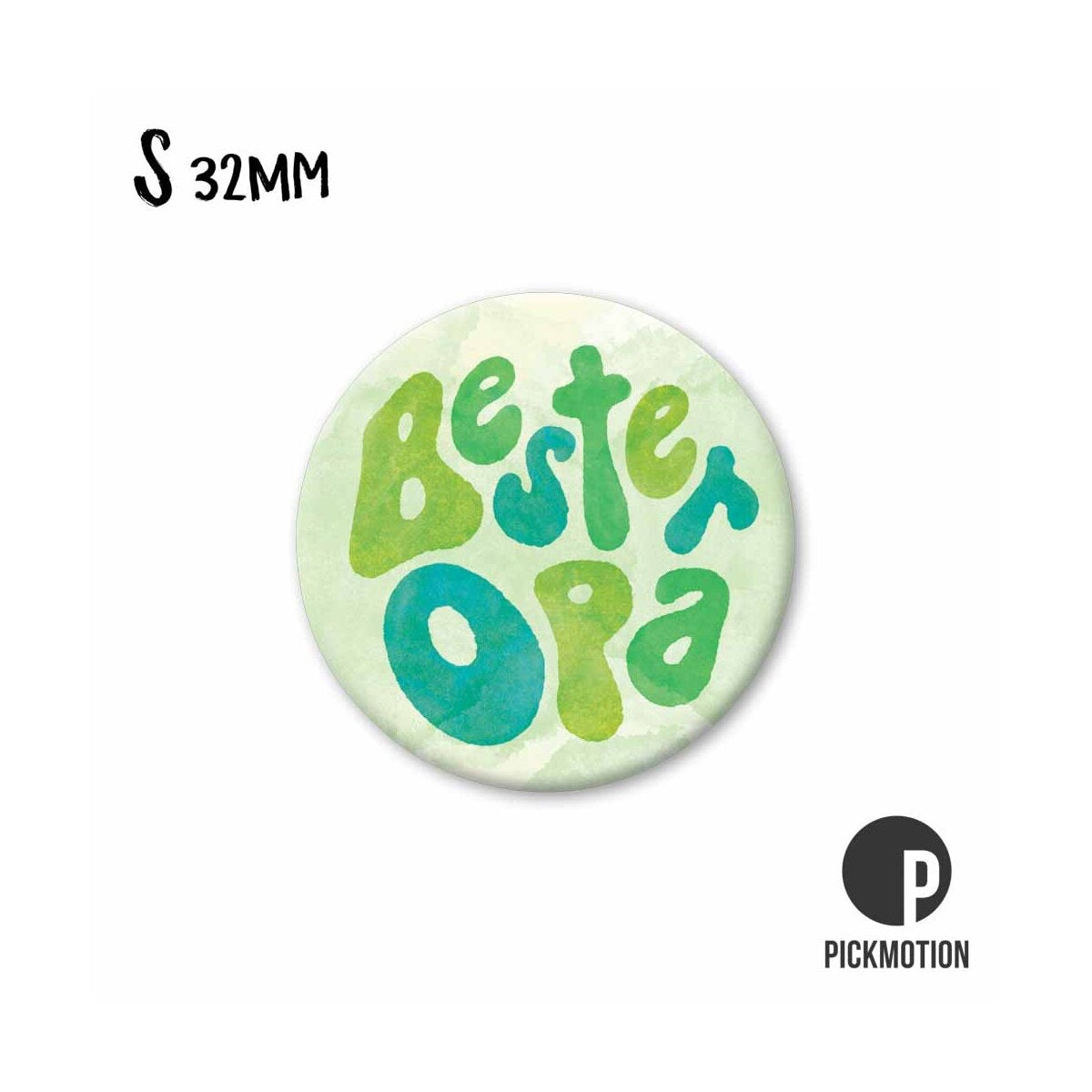 Magnet rund 32mm "Bester Opa Grün"