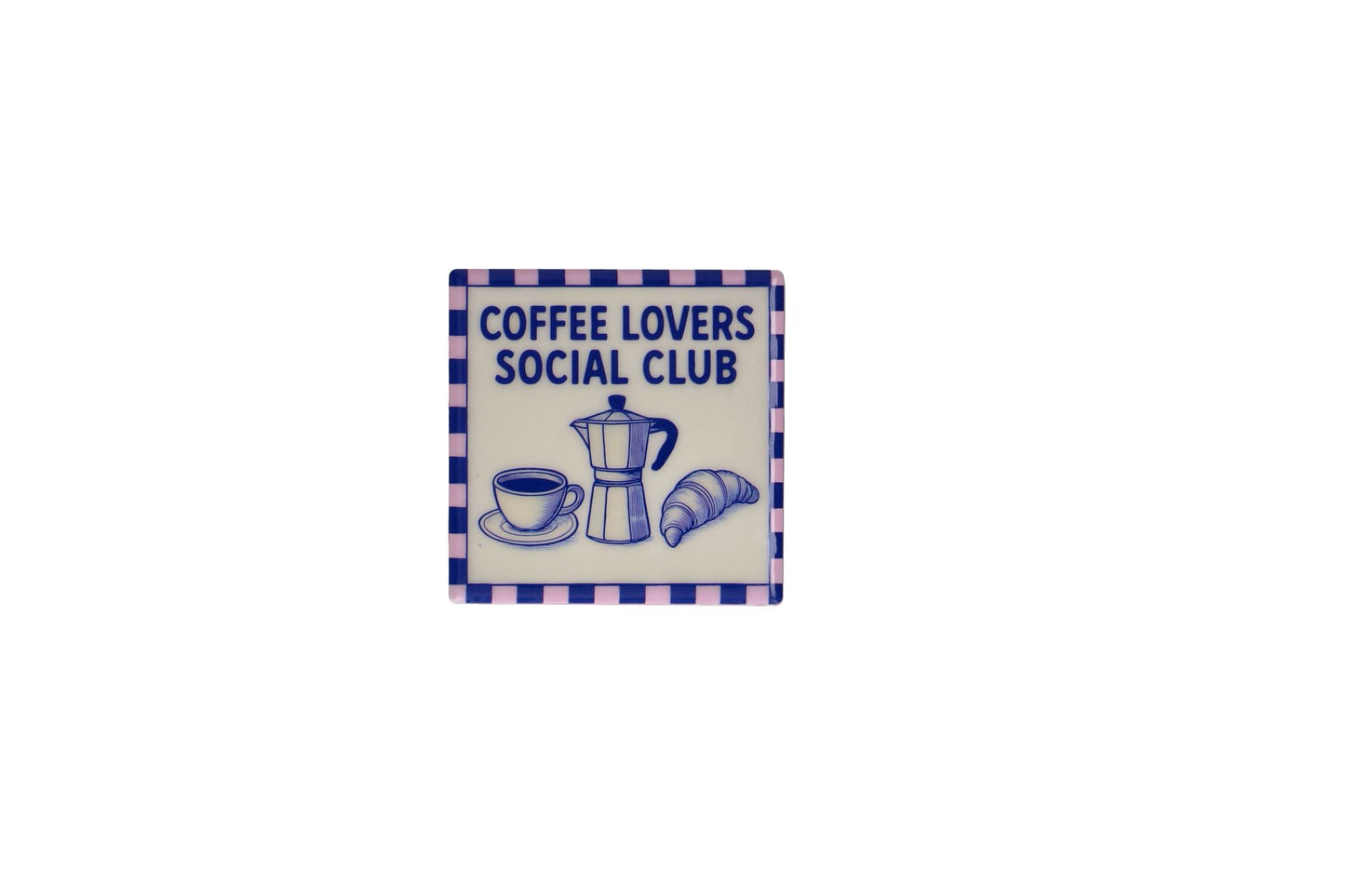 Love Tiles Fliese/ Untersetzer "COFFEE LOVER" - blau