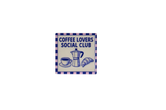 Love Tiles Fliese/ Untersetzer "COFFEE LOVER" - blau