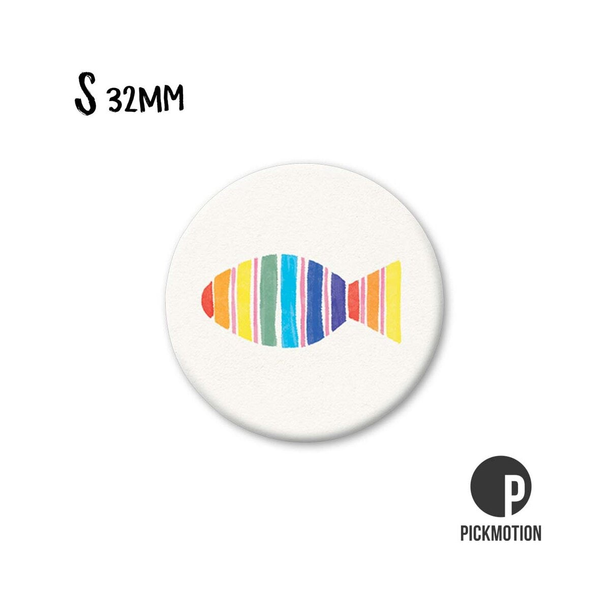 Magneet rond 32 mm "Rainbow Vis"