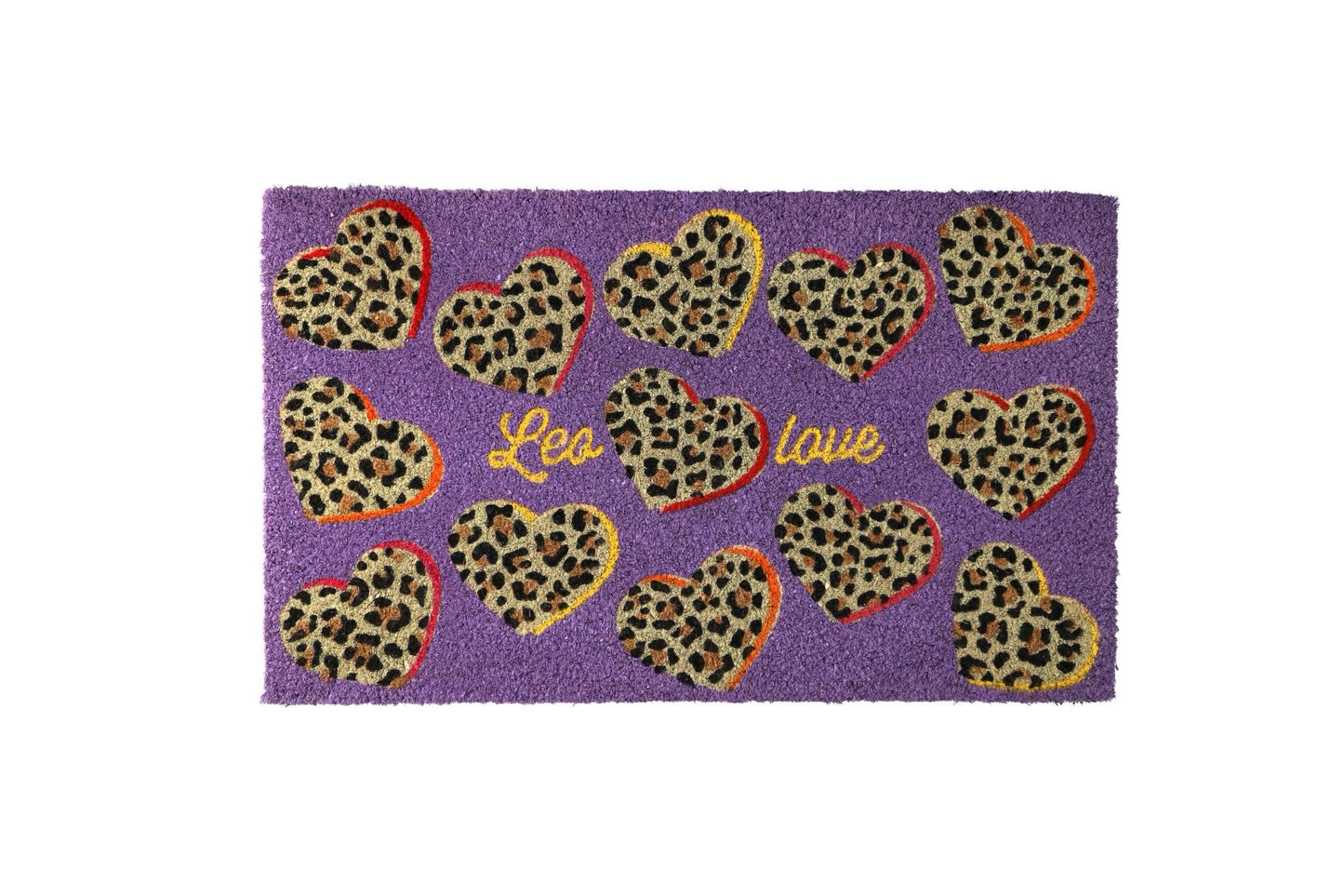 DOORMAT, "LEO LOVE" - purple