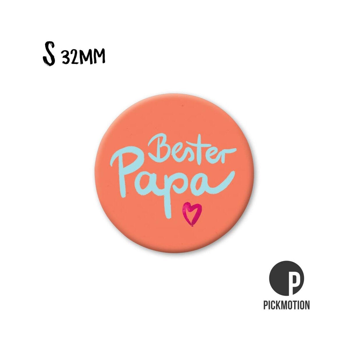 Magneet rond 32mm "Liefste Papa Oranje"