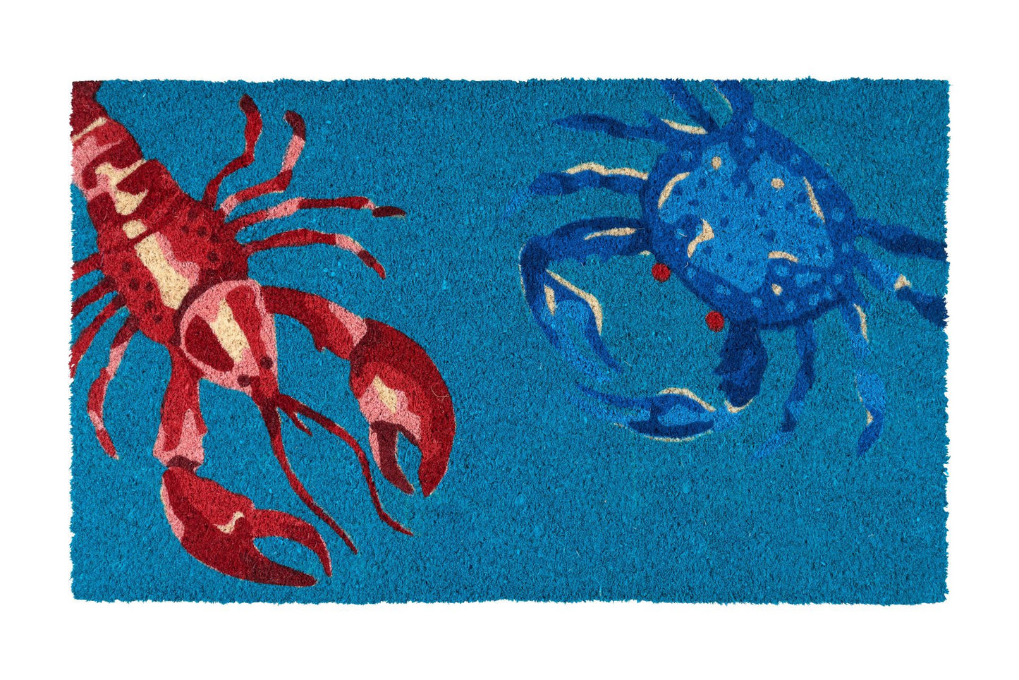 DEURMAT, "COTE D`AZUR -blauw, rood, turquoise