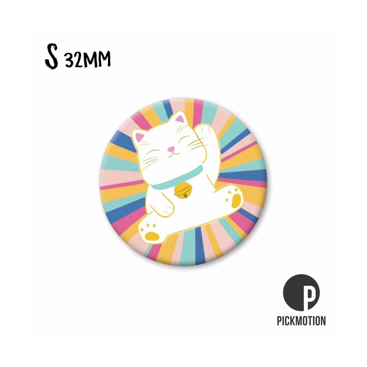 Magneet rond 32mm "Gelukskat"