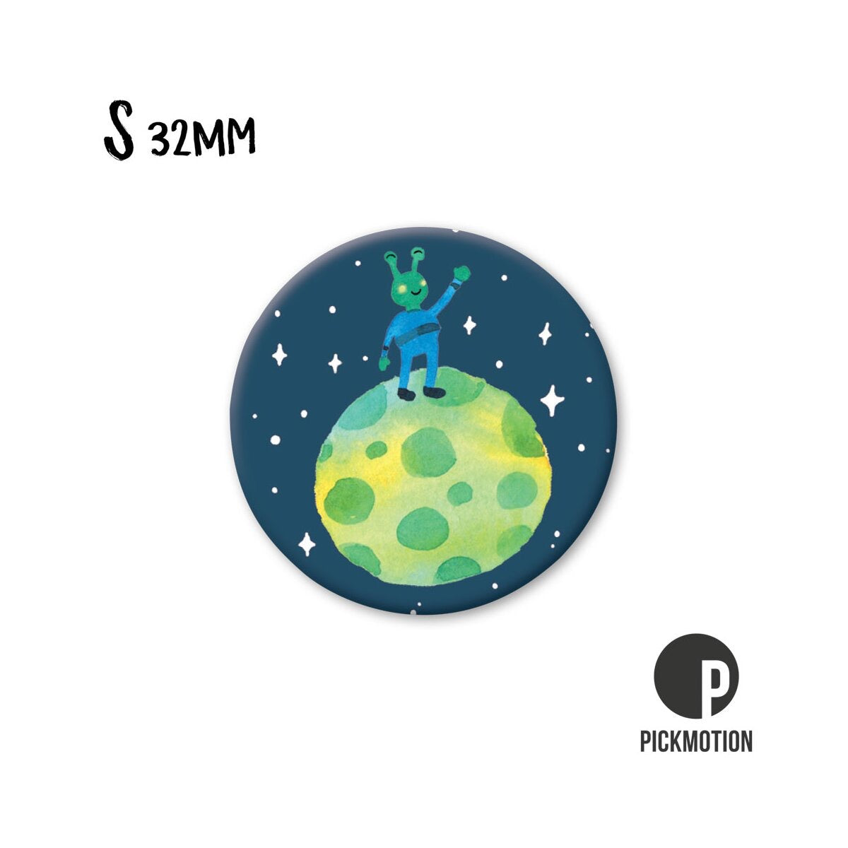 Magnet rund 32mm "Alien Space"