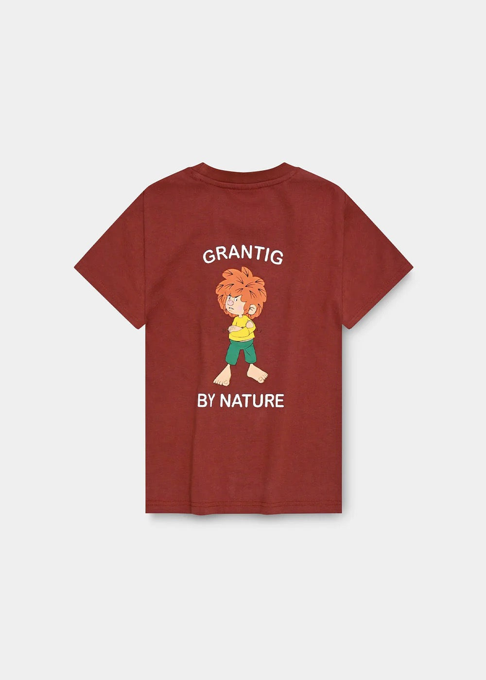 Kids T-Shirt "Grantig by nature" - black / dark red