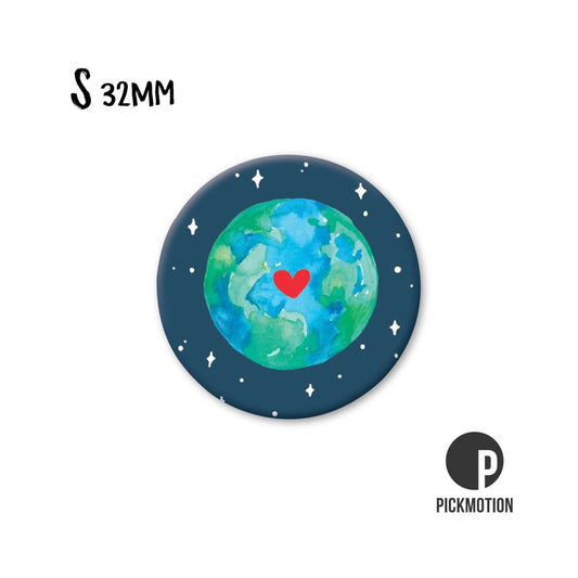 Magneet rond 32 mm "Aarde Hart"
