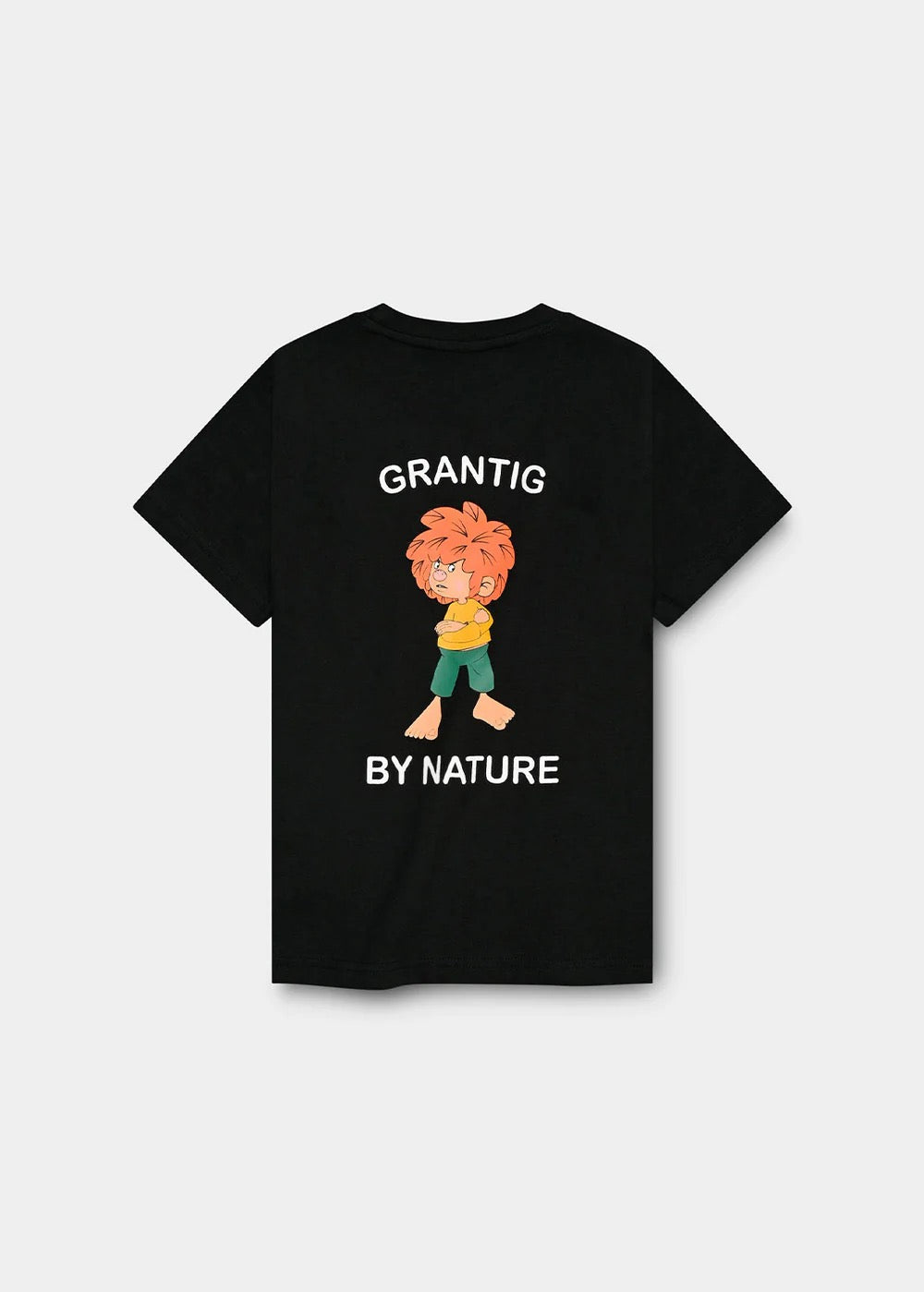 Kids T-Shirt "Grantig by nature" - black / dark red