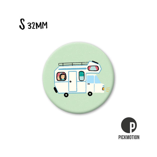 Magneet rond 32 mm "Caravan"