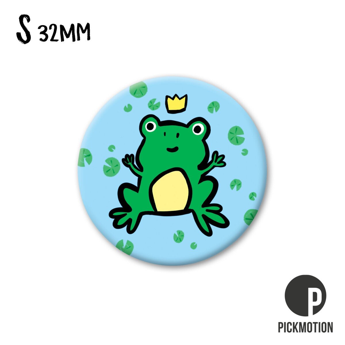Magneet rond 32 mm "Lieve kikker"