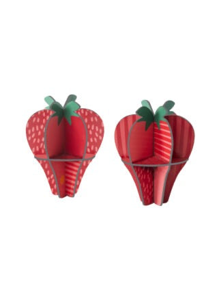 Pop-out Card „Strawberries“ – Einzigartige Grußkarte & Mini-Deko