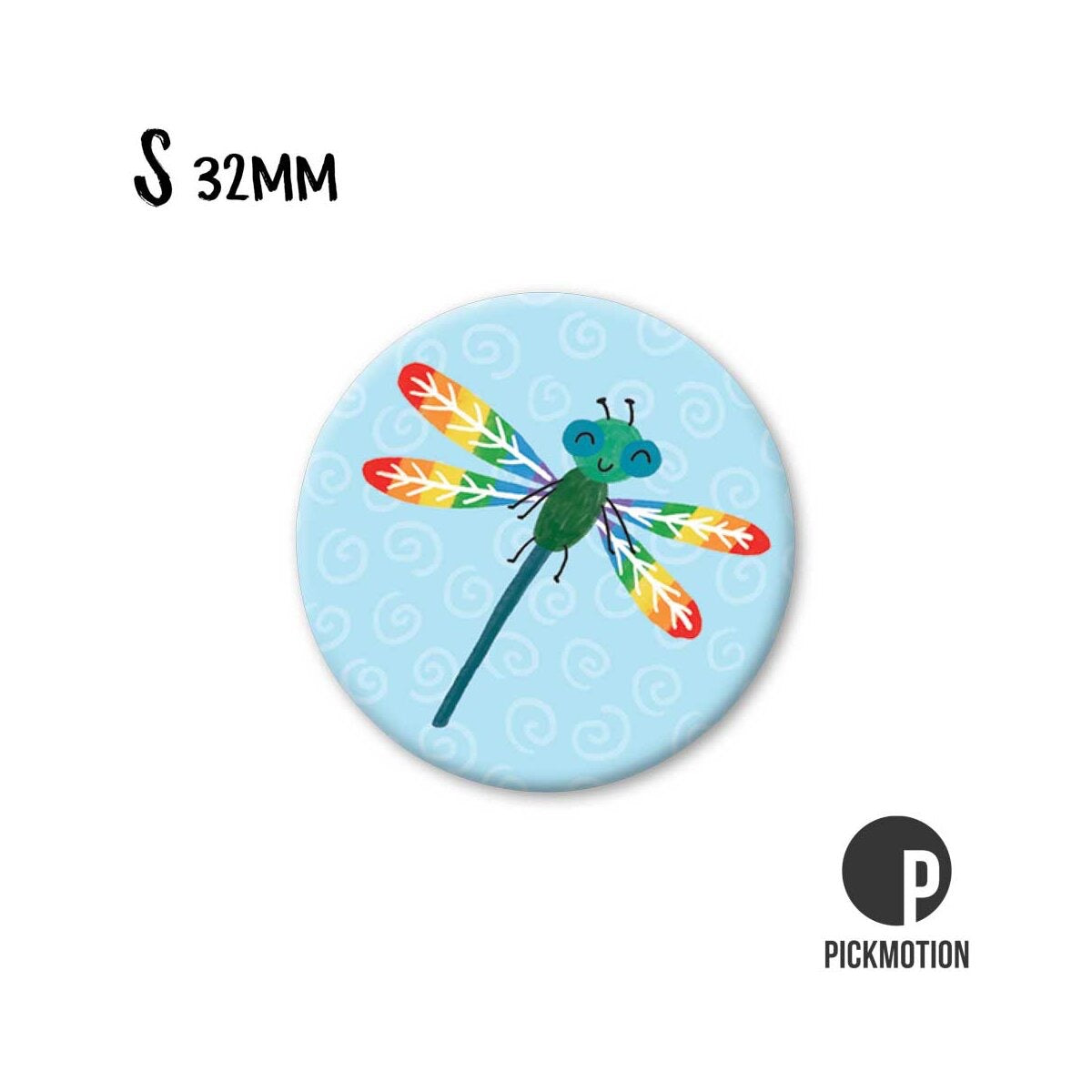Magnet rund 32mm "Dragonfly"