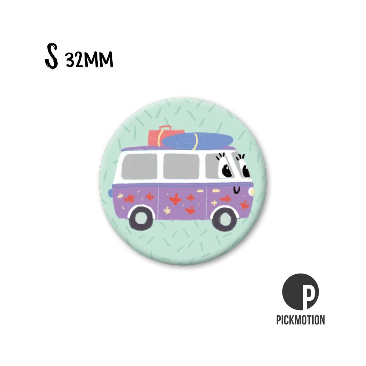 Magnet round 32mm "Sweet Camper"